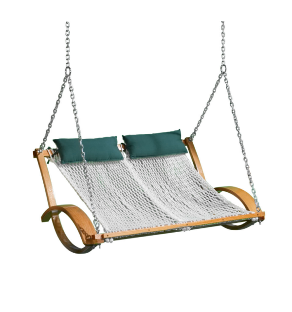 Pawleys Island Double Bent Arm Rope Porch Swing